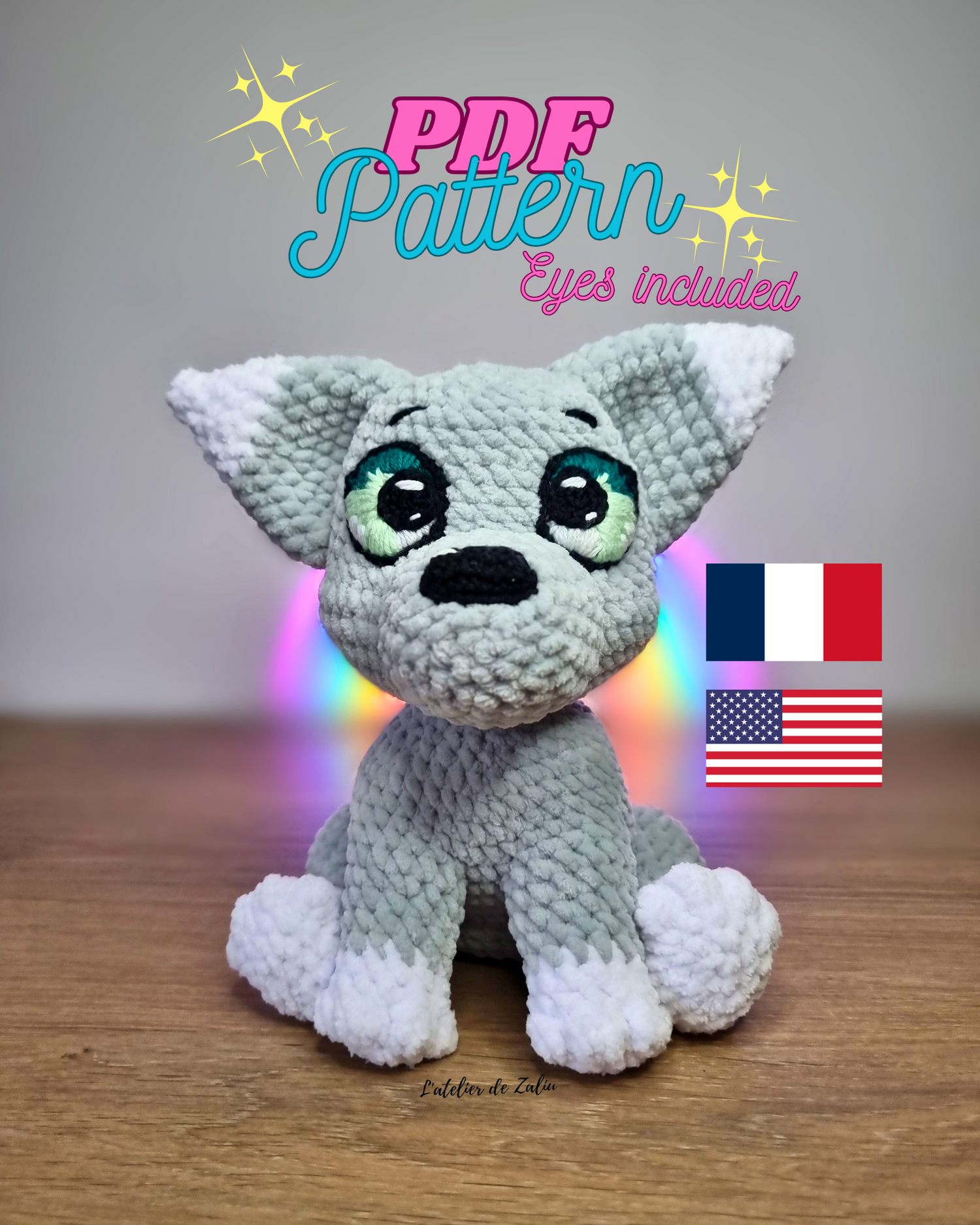 brume le bebe loup the baby wolf crochet pattern l'atelier de zaliu atelier de zaliu release day tuto instruction cute kawaii crochet amigurumi fr eng us
