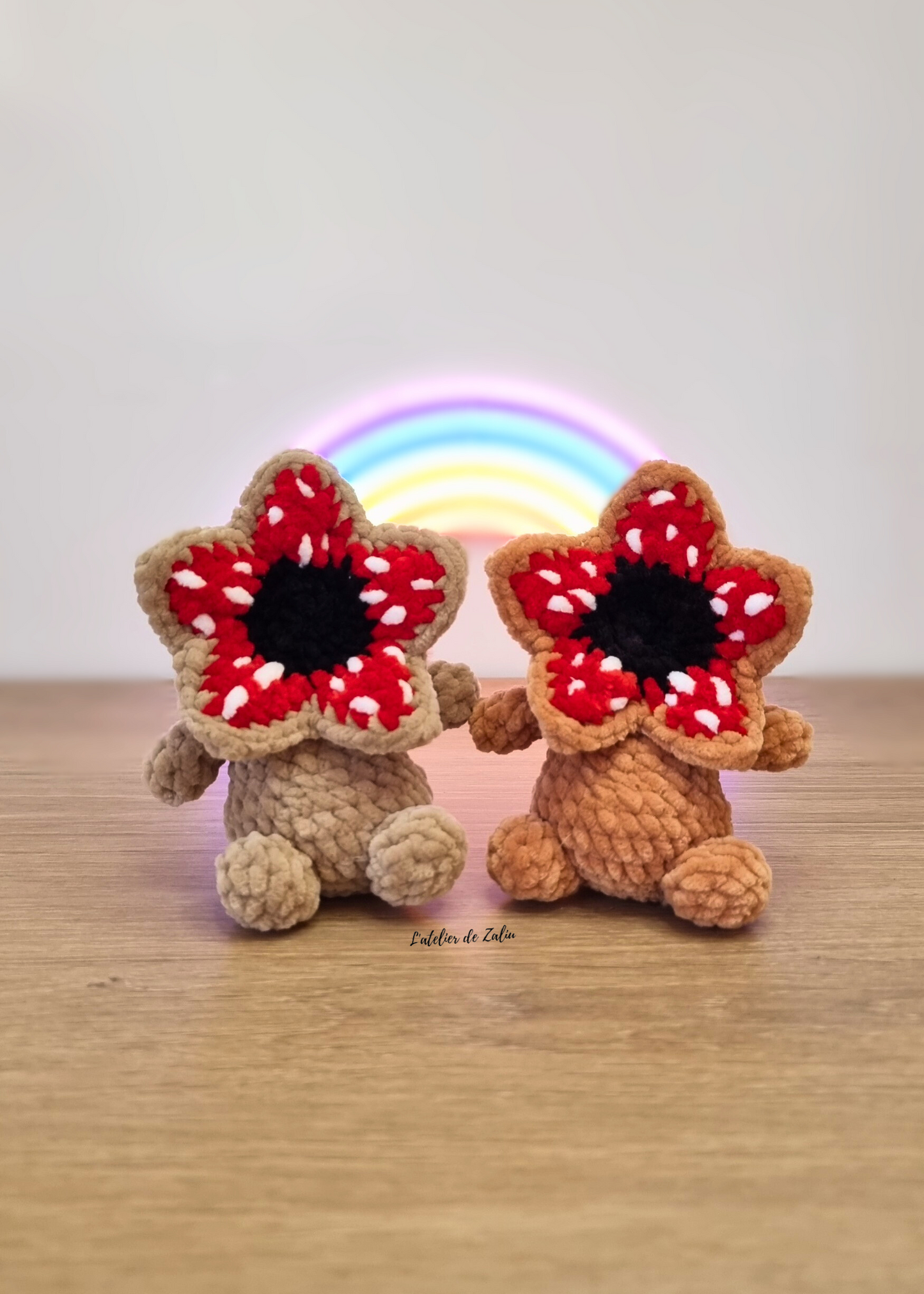 demogorgon stranger things fait main peluche normandie crochet fleur sauvage peur halloween