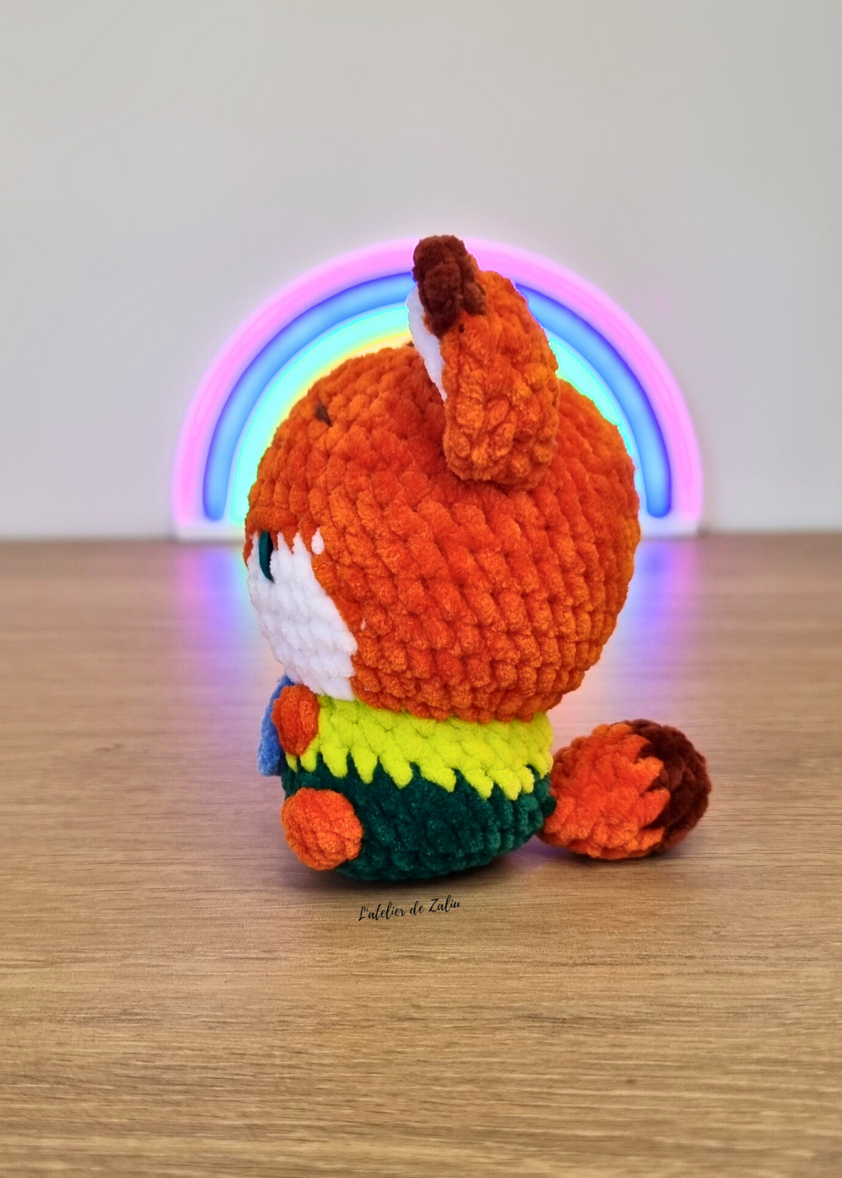 Nick Zootopie crochet peluche fait main normandie Judy lapin renard yeux verts yeux bleu violet