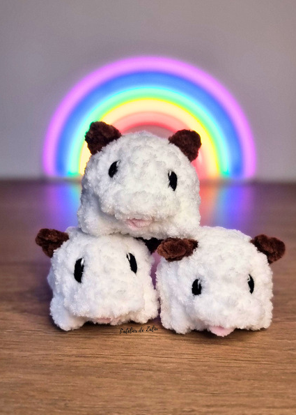 Poro league of legends fait main peluche crochet brodé tire la langue pièce unique artisanal artisan normandie le havre pont audemer honfleur atelier de zaliu