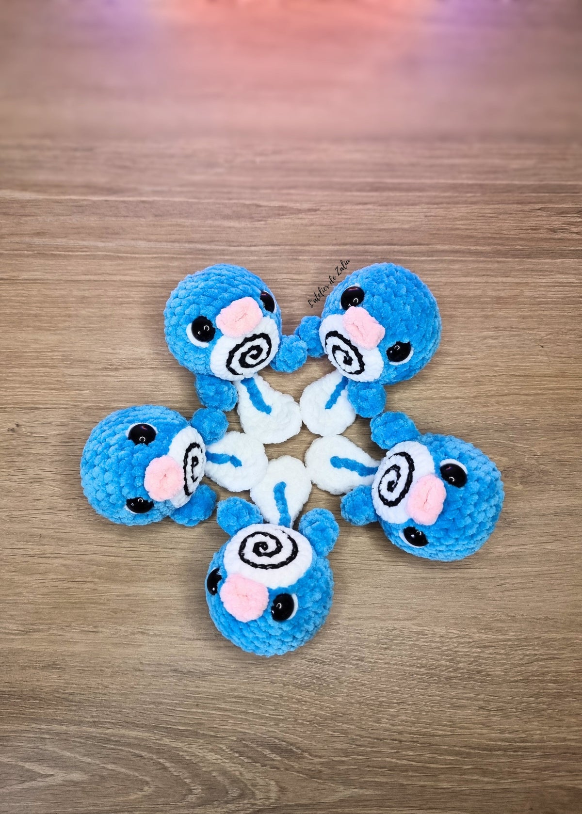 ptitard crochet amigurumi pokemon fait main unique petit mignon l'atelier de zaliu normandie