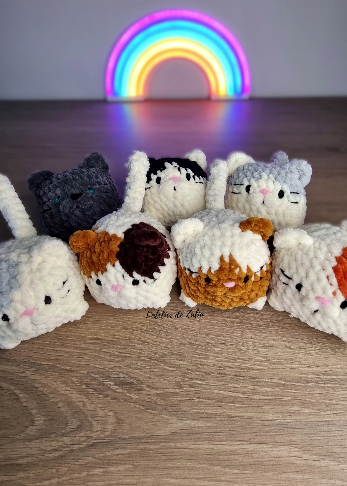 chat bouboule crochet cat chubby doux moelleux mignon crochet amigurumi fait main l'atelier de zaliu normandie le havre pont audemer piece unique personnalisé