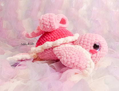 amigurumi crochet tortue rose saint valentin valentines day valentine's day peluche plushie plushies peluches doux sweet l'atelier de zaliu bow tie bow nœud noeud rose mignon doux