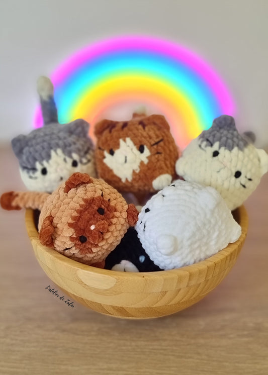 chat bouboule crochet cat chubby doux moelleux mignon crochet amigurumi fait main l'atelier de zaliu normandie le havre pont audemer piece unique personnalisé