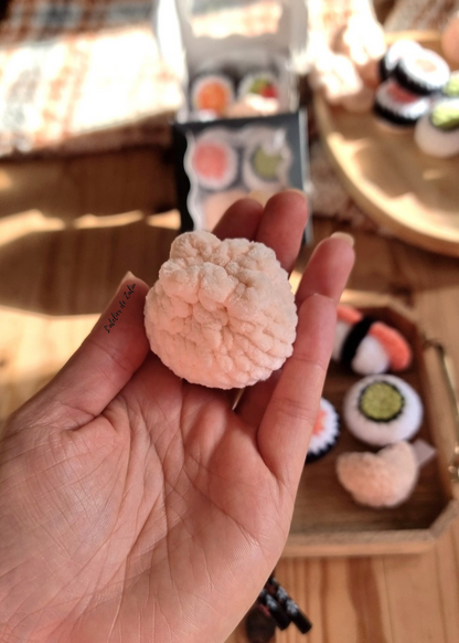 Sushi plateau repas sur mesure personnalisé crochet fait main normandie 