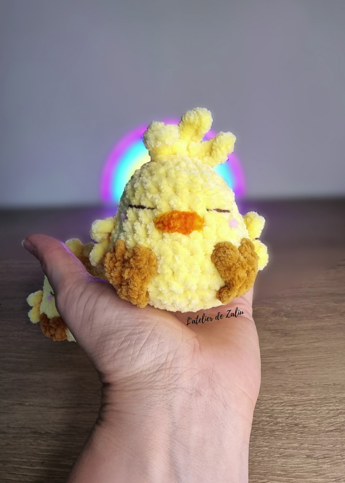 chocobo mini peluche fait main crochet normandie final fantasy XV XIV XIII XII XI X IX VIII VII VI V IV III II I  FF l'atelier de zaliu pont-audemer le havre
