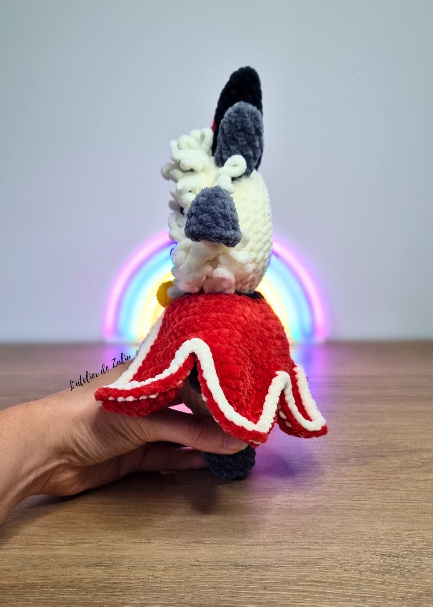 cult of the lamb le dernier agneau pipou mignon fait main normandie l'atelier de zaliu crochet amigurumi needle felting piquage a l'aiguille