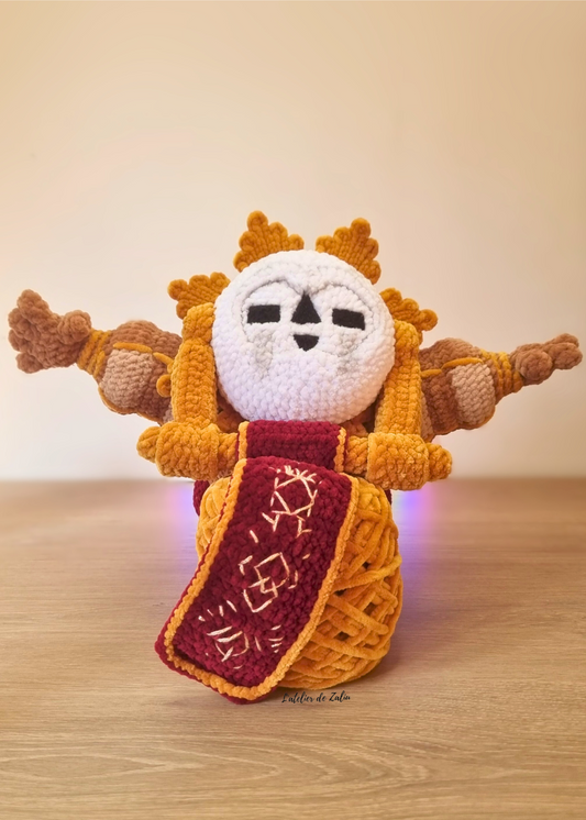 Esquie Clair Obscur expedition 33 jeu video peluche piece unique handmade fait main l'atelier de zaliu crochet amigurumi chibi sandfall studio kepler