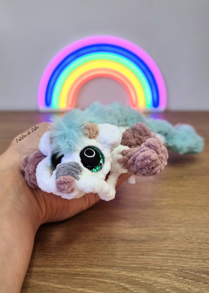 Haku dieu de la rivière voyage de chihiro dragon blanc vert peluche main crochet normandie ghibli studio