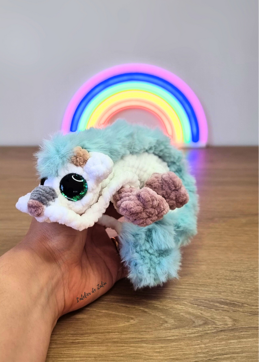 Haku dieu de la rivière voyage de chihiro dragon blanc vert peluche main crochet normandie ghibli studio
