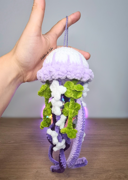 Méduse décorative fleur trèfle crochet fait main normandie l'atelier de zaliu pont audemer ponto artisane déco