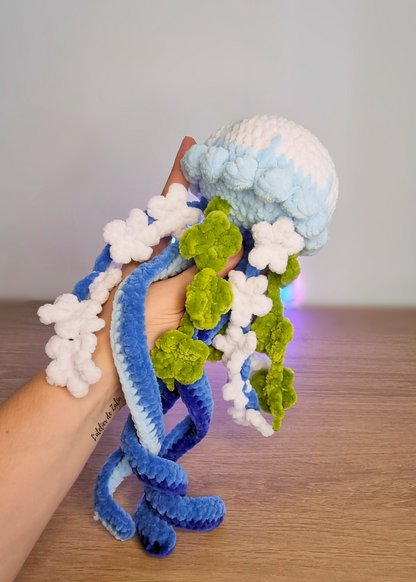 Méduse décorative fleur trèfle crochet fait main normandie l'atelier de zaliu pont audemer ponto artisane déco