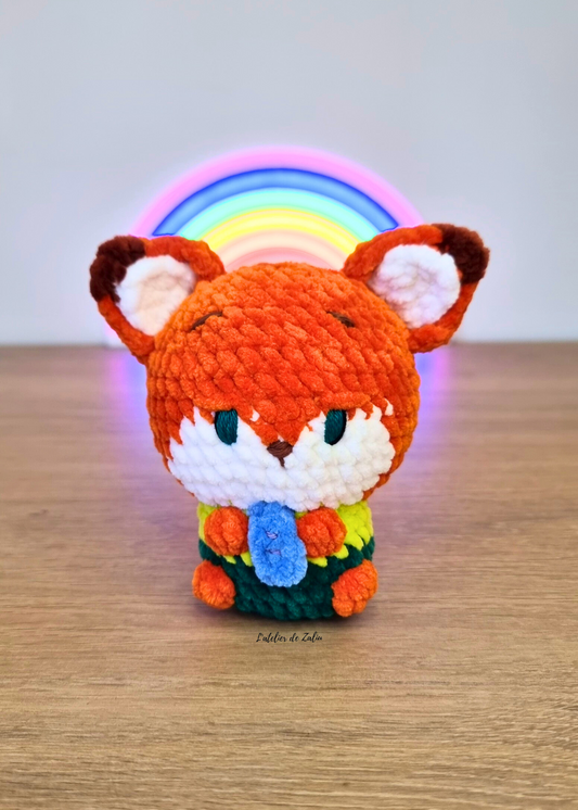 Nick Zootopie crochet peluche fait main normandie Judy lapin renard yeux verts yeux bleu violet 