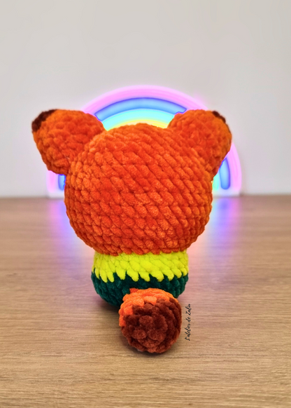 Nick Zootopie crochet peluche fait main normandie Judy lapin renard yeux verts yeux bleu violet 