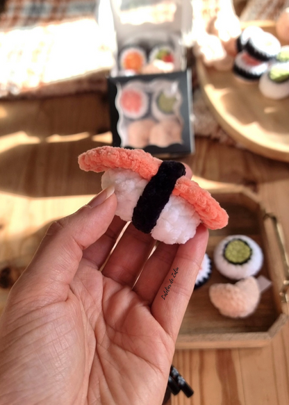 Sushi plateau repas sur mesure personnalisé crochet fait main normandie 