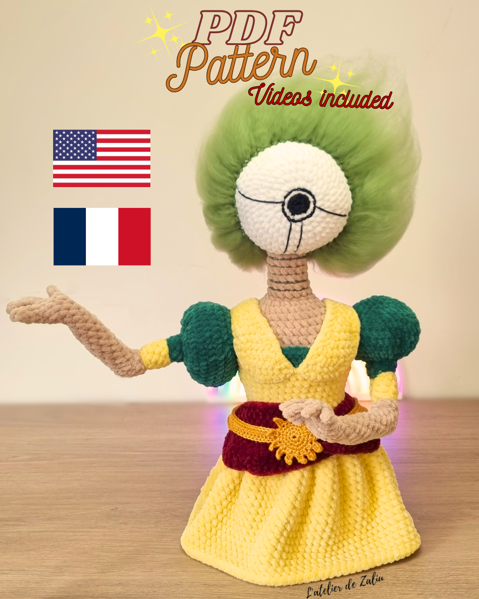 Crochet pattern pdf anglais US et francais sirene axon clair obscur expedition 33 l'atelier de zaliu