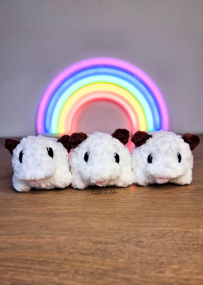 Poro league of legends fait main peluche crochet brodé tire la langue pièce unique artisanal artisan normandie le havre pont audemer honfleur atelier de zaliu