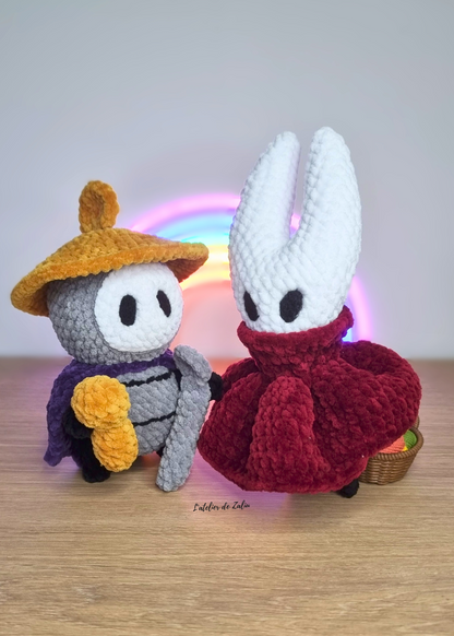 Hornet & sherma hollow knight crochet peluche à la main normandie jeu vidéo