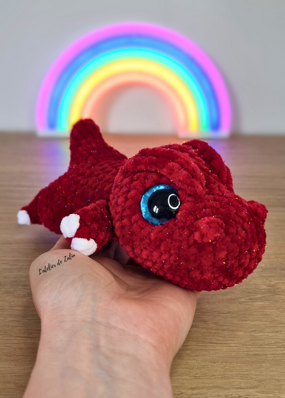 Trex t-rex dinosaure crochet peluche fait main sur mesure pièce unique normandie pont-audemer l'atelier de zaliu amigurumi patron pattern