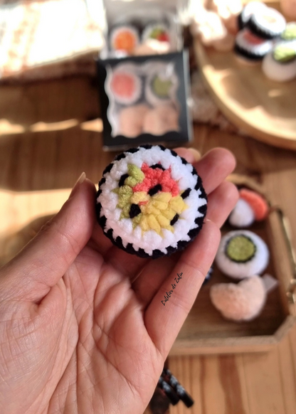 Sushi plateau repas sur mesure personnalisé crochet fait main normandie 