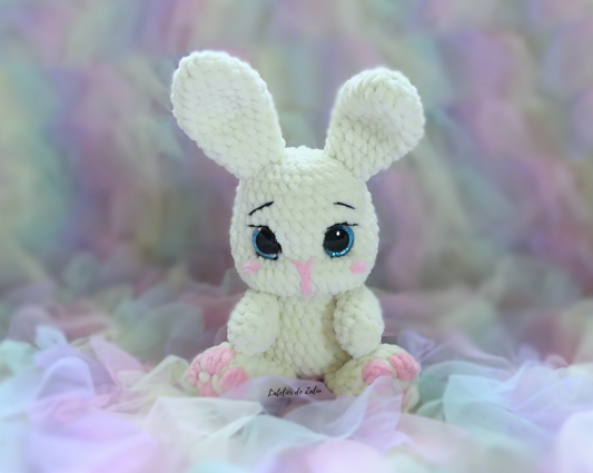 Lapin lapinou baby lapin bébé bebe babe renard blanc cassé needle felting needle felt feld coton laine wool velours chenille amigurumi peluche plushie doux sweet mignon tendre moelleux décoration decoration deco fait main en crochet artisane de normandie amigurumi l'atelier de zaliu latelier