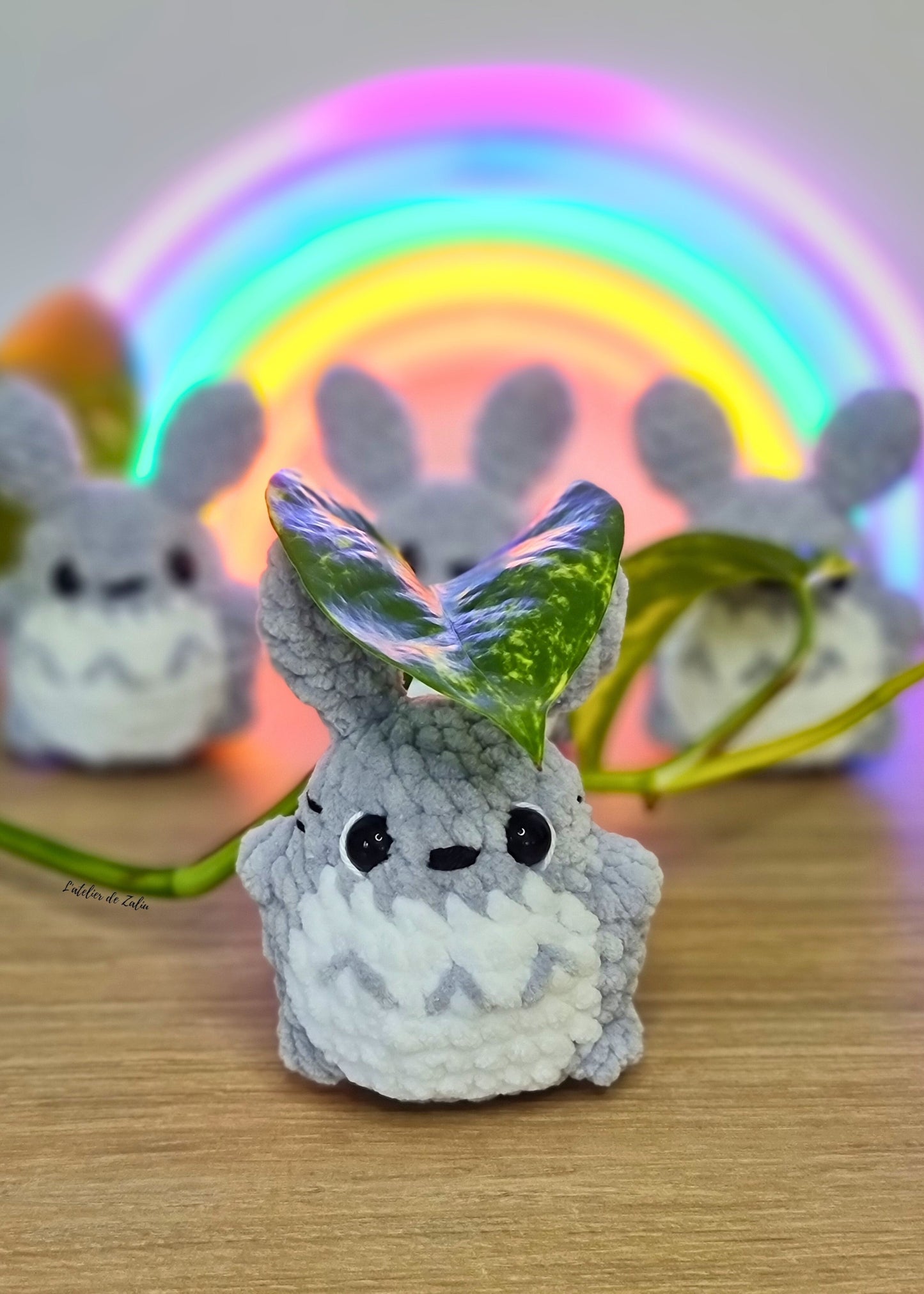 totoro crochet miyasaki ghibli esprit de la forêt small plushie petite peluche amigurumi anime handmade fait main l'atelier de zaliu 