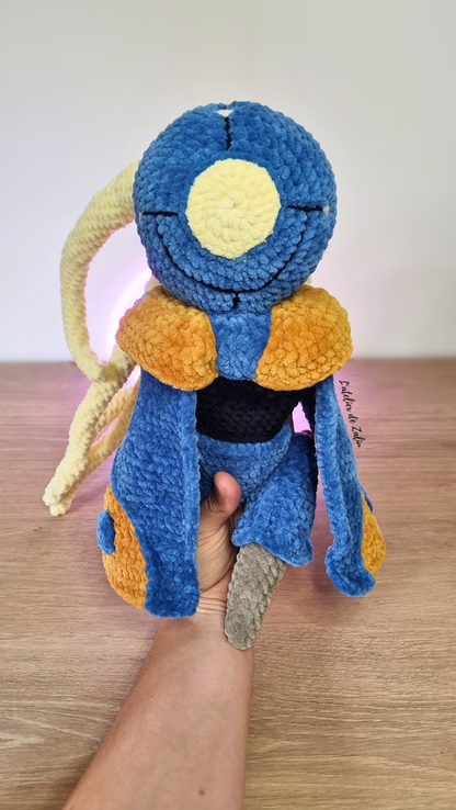 Mio memories in orbit crochet pattern unique fait main sur mesure normandie le havre pont audemer needle felting atelier de zaliu articulé sans armature, fil de fer cheveux mecanique